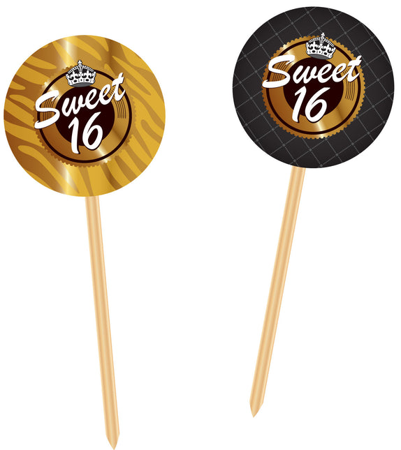 Cocktailstäbchen Sweet 16 20pcs