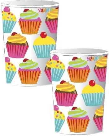 Geburtstags-Cupcake-Tassen 250ml 8 Stk.