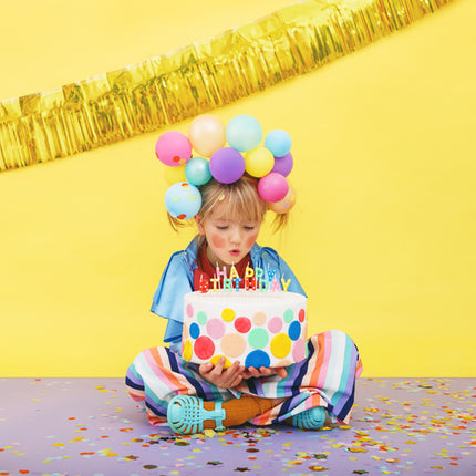 Kerzen Happy Birthday Bunt 2,5cm 13Stk.