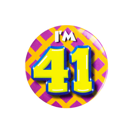 Ich bin 41 Button 41 Jahre 5.5cm