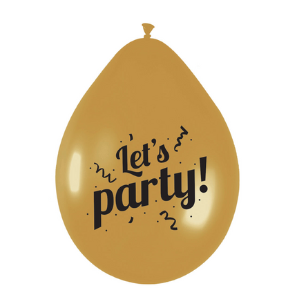 Ballons Let'S Party Gold 30cm 6 Stück