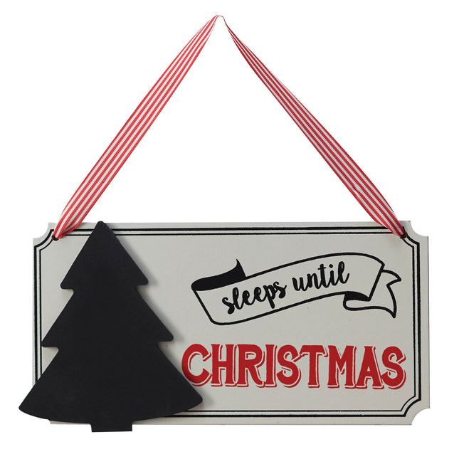 Hängeschild Schläft bis Weihnachten 21,5cm
