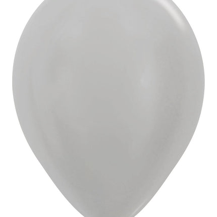 Ballons Perle Silber 30cm 12Stk