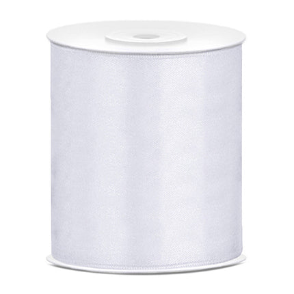 Satinband Weiß 100mm 25m