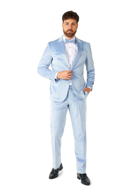 Hellblauer Samt-Smoking Männer <tc>OppoSuits</tc>