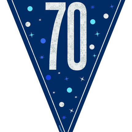 70 Jahre Girlande Blau 2,5m