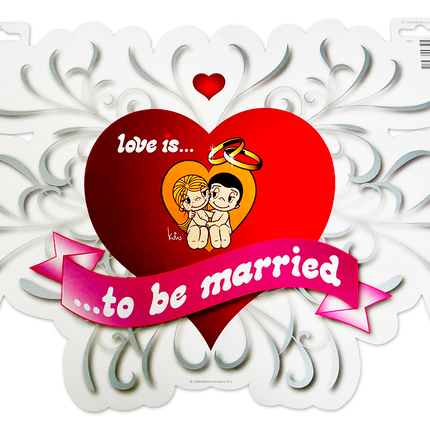 Türschild Love Is To Be Married 45cm
