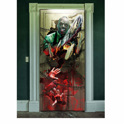 Halloween Poster Kettensäge 1,8m