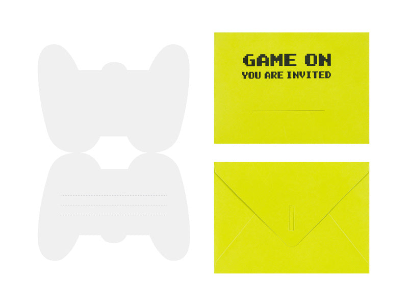 Gaming Party Einladungen 16cm 6pcs