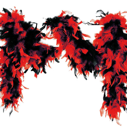 Schwarz Rote Boa Lang 1,8m