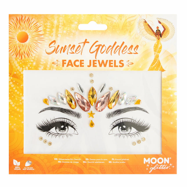 Mond Glitter Face Jewels Sonnenuntergang Göttin