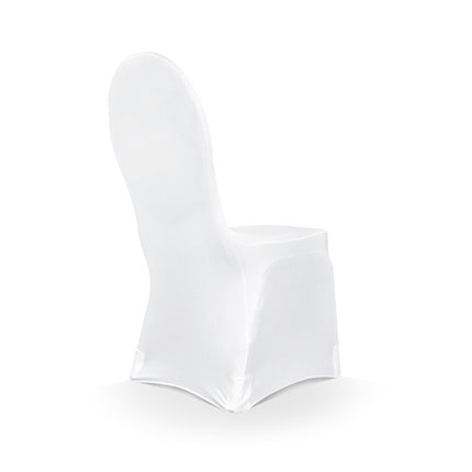 Elastische Stuhlhusse weiß