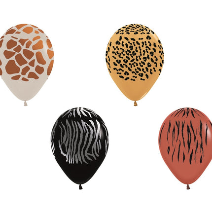 Ballons Tierdruck Metallic Tinte 12cm 50Stück
