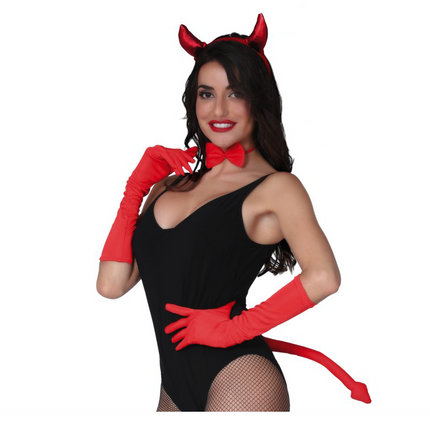 Halloween Accessoire Set Teufel 3 Stück