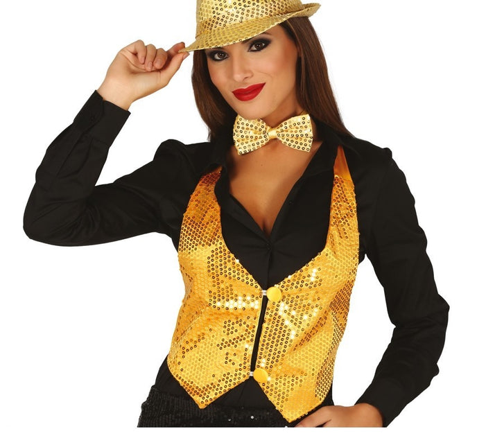 Gold Glitter Gilet