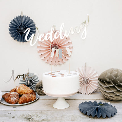 Papierfächer buntes Set 14-38cm 3 Stück