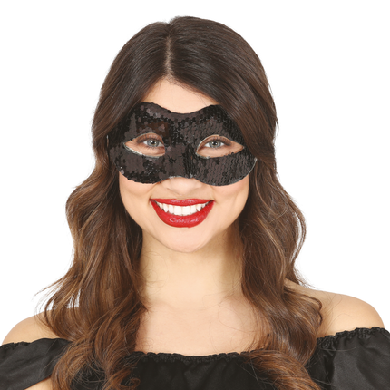 Schwarze Maske Pailletten
