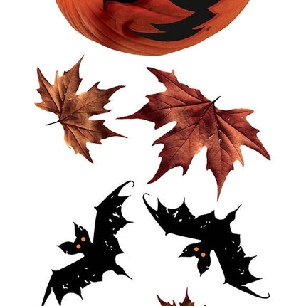 Halloween Fensterdekoration Kürbis 70cm
