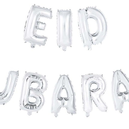 Ballons Brief Eid Mubarak Silber Leer 41cm