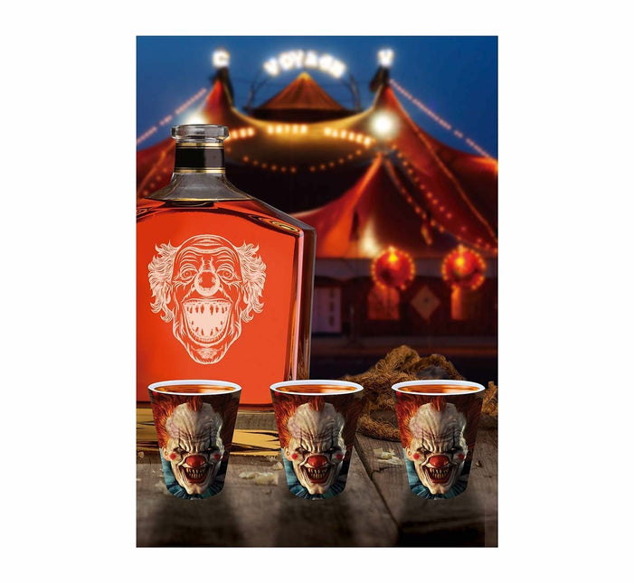 Halloween Schnapsgläser Clown 5cm 3Stk.