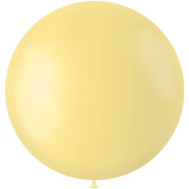 Hellgelber Ballon Pudergelb 80cm