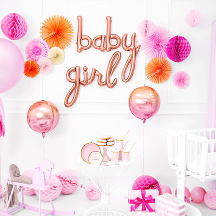 Buchstaben-Ballon-Set Baby Rose Gold Leer 75,5cm
