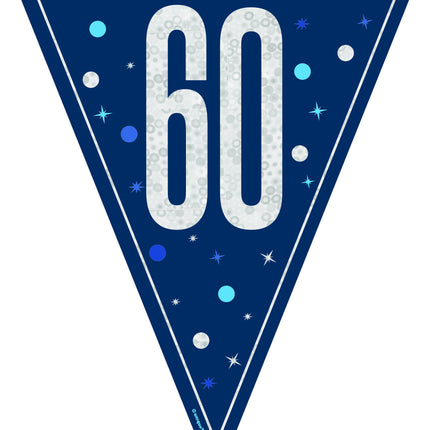 60 Jahre Girlande Blau 2,5m