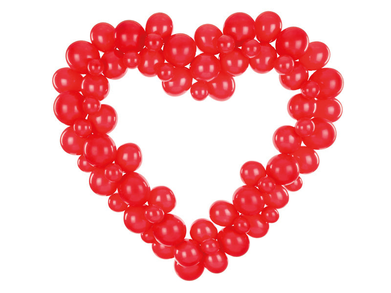Ballonschleife Herz Rot 5 Stück