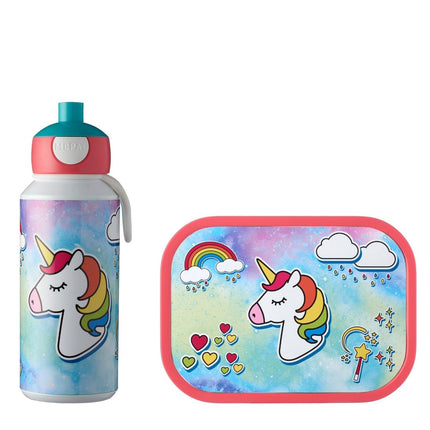 Lunch-Set Campus Trinkflasche+Lunchbox Einhorn