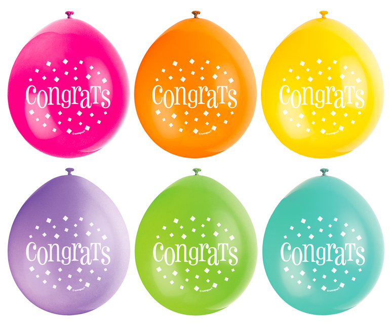 Luftballons Congrats 28cm 10Stück