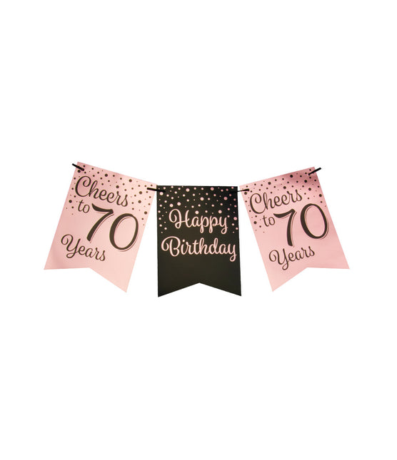Banner 70 Jahre Rosa Schwarz 6m