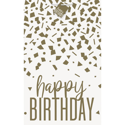Geschenktüte Happy Birthday Gold Konfetti