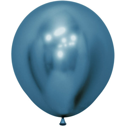 Dunkelblaue Ballons Metallic 45cm 6Stk