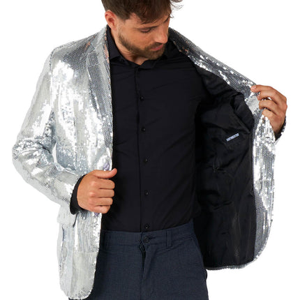 Silberner Anzug Pailletten