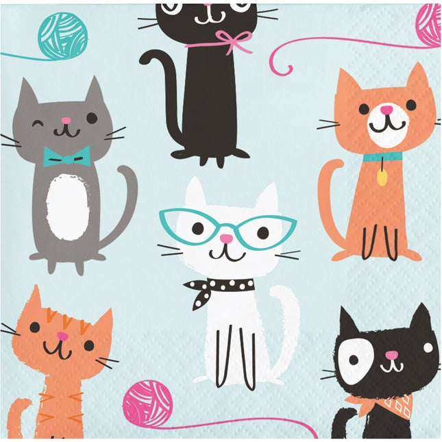 Party Cats Servietten 25cm 16Stück