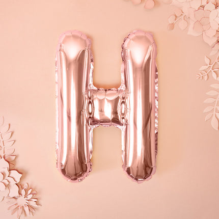 Folienballon Buchstabe H Rose Gold Leer 35cm