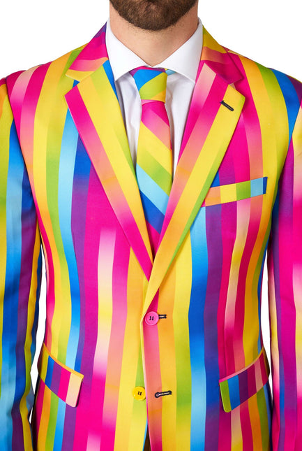 Regenbogen Streifen Anzug Männer <tc>OppoSuits</tc>