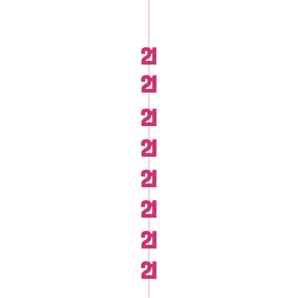 21 Jahre Hängende Dekoration Rosa 1.52m