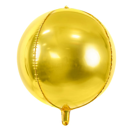 Helium Ballon Rund Gold Leer 40cm