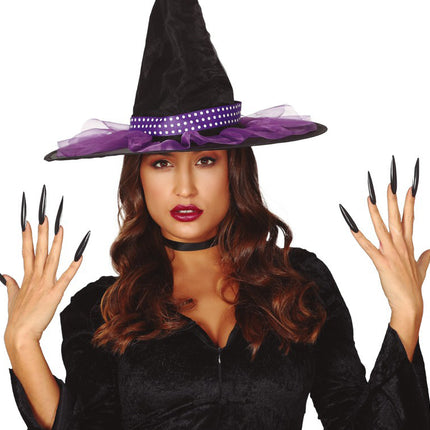 Halloween Nägel Kleber Schwarz
