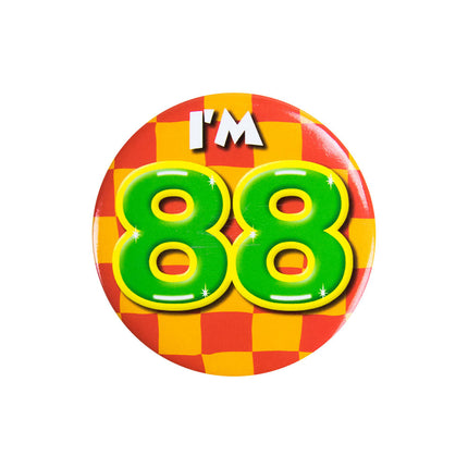 Ich bin 88 Button 88 Jahre 5.5cm