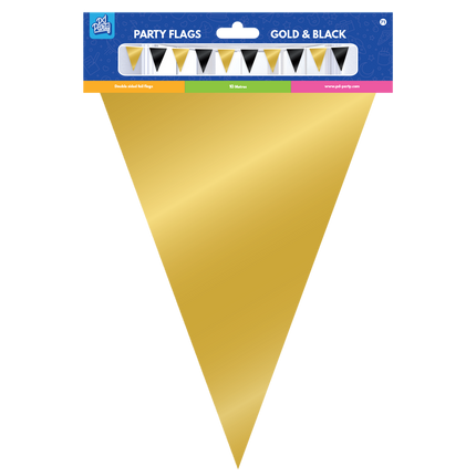Schwarz Gold Girlande Metallic 10m