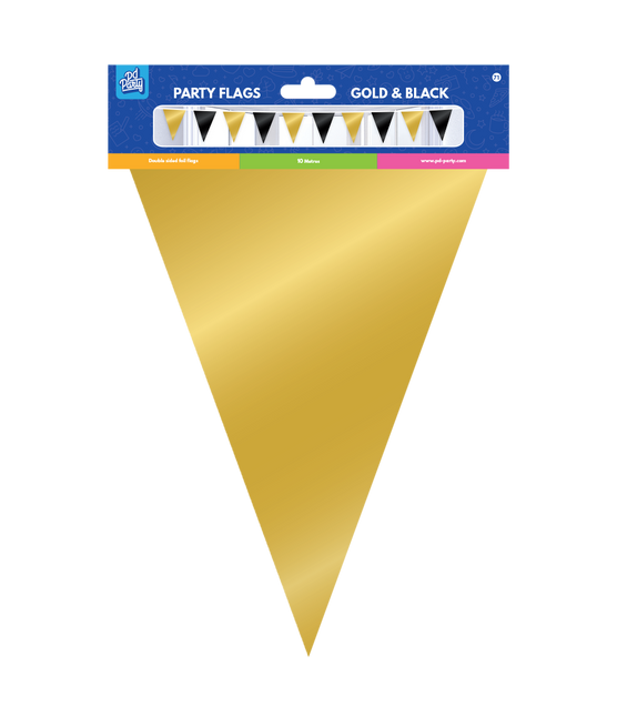 Schwarz Gold Girlande Metallic 10m