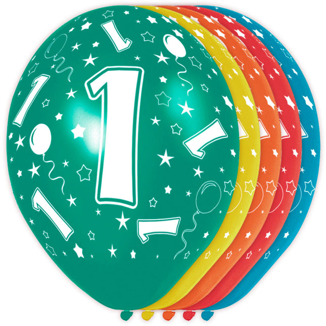 Ballons 1 Jahr Dekorationen 30cm 5Stück