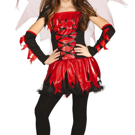 Teufel Halloween Kostüm Mädchen Rot
