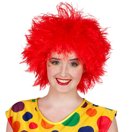 Clown mit roter Perücke