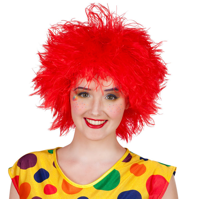 Clown mit roter Perücke