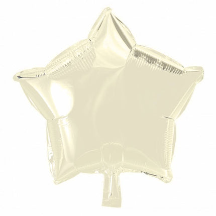 Heliumballon Stern Elfenbein 46cm leer