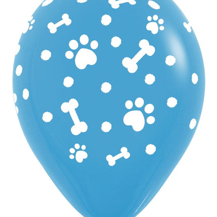 Ballons Paw Prints Boy Mix 30cm 25Stk