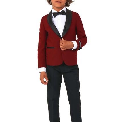 Bordeauxroter Smoking-Junge <tc>OppoSuits</tc>